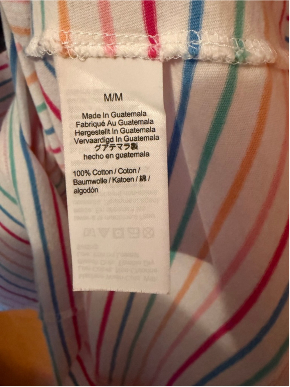 Women's J.CREW Striped Rainbow T-shirt Dress M - Picture 4 of 5